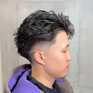 ショート パーマ ヘアアレンジ メンズ MENIN メンズ サロン 望月 涼太のヘアスタイル