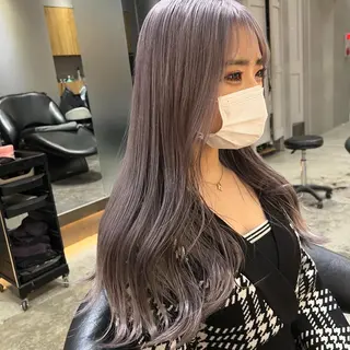 セミロング カラー ブリーチ特化 梅田本多翔のヘアスタイル