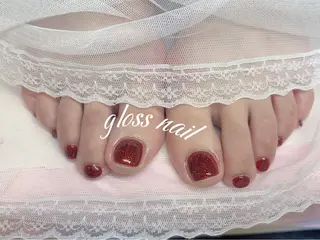 ネイル テンニン💞 gloss nailのネイルデザイン