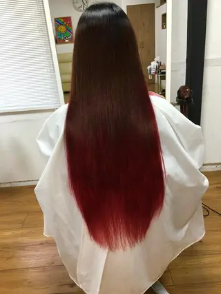 ロング カラー サロン ド ソワのヘアスタイル