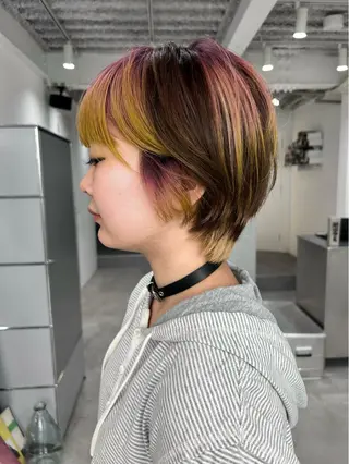 ショート カラー MISAKI 福岡美容室のヘアスタイル