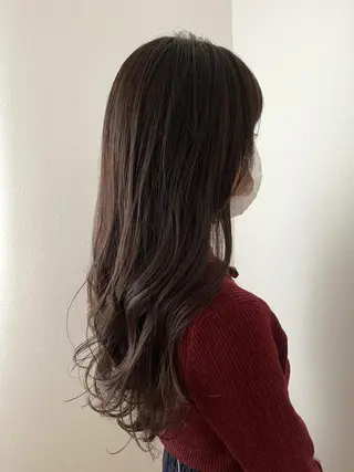 ロング カラー トレンド/顔まわり/ レイヤー/髪質改善のヘアスタイル