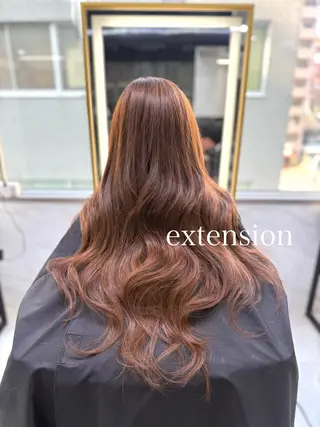 ロング カラー エクステ🩵ブリーチ 韓国ヘア🩵KAEのヘアスタイル