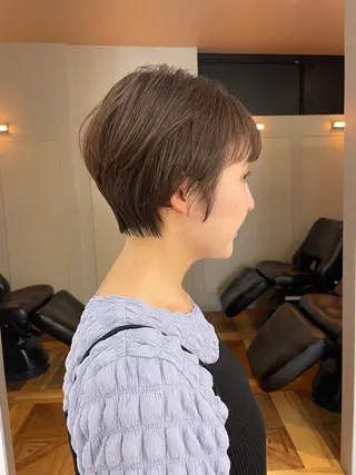 ショート 緒方リエ 時短ショート・ボブのヘアスタイル