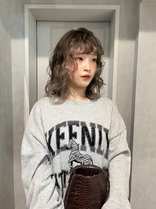 ミディアム カラー ヘアセット🎀パーマ Tsubasaのヘアスタイル