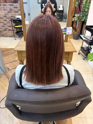 ミディアム カラー おとは 透明感ツヤカラー🧸のヘアスタイル