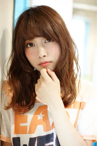 ミディアム カラー アメリラブヘアー 土屋 洋平のヘアスタイル