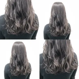 ロング カラー パーマ ヘアアレンジ メンズ キッズ 上品＆韓国風 🥀海心🥀のヘアスタイル