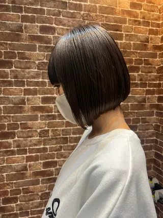 ミディアム カラー パーマ ヘアアレンジ メンズ キッズ ネイル マツエク・マツパ アイブロウ 久木原 ゆりのヘアスタイル