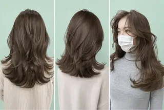 セミロング 神戸/karina /レイヤー/顔まわりのヘアスタイル
