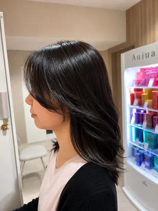 ミディアム カラー loe博多 五十嵐弘雄のヘアスタイル