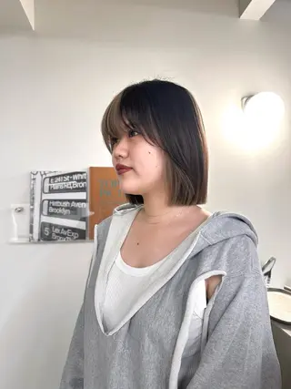 ショート カラー 透明感カラー/中崎町 fukaのヘアスタイル