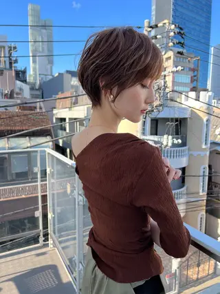 ショート 縮毛矯正/レイヤー taiga🧡のヘアスタイル