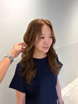 ロング カラー れん/大阪美容室 縮毛矯正/髪質改善のヘアスタイル