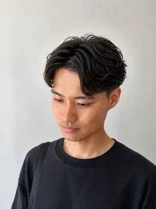 ショート パーマ メンズカット＆パーマ 髪質改善/岩元のヘアスタイル
