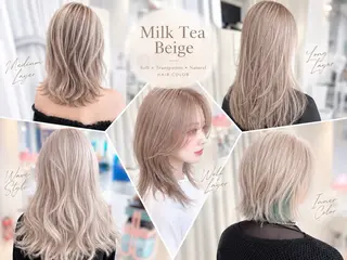 セミロング カラー 【デザインカラー】 南堀江　宇都宮のヘアスタイル