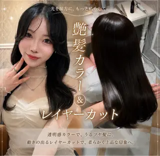 ロング レイヤー/韓国ヘア /顔まわり/サラのヘアスタイル