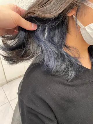 ミディアム カラー パーマ ヘアアレンジ メンズ キッズ ネイル マツエク・マツパ アイブロウ 🦋縮毛/韓国レイヤ ー/透明感カラー🦋のヘアスタイル