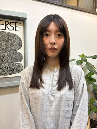 セミロング 無料カット/ 癖毛風パーマ/凜のヘアスタイル