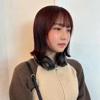 カラー 𝐲𝐮𝐮 /艶髪 /透明感カラー🌱のヘアスタイル