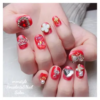 ミディアム ネイル 🐾enen style 🐾のネイルデザイン