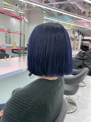 ミディアム カラー パーマ ヘアアレンジ 透明感ブリーチカラー 🌈TOMOHIROのヘアスタイル