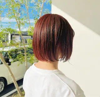 ショート 切りっぱなしボブ 👩🏼ミニボブのヘアスタイル