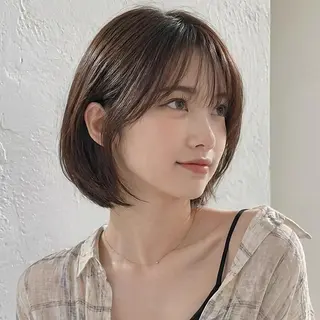 ショート 庭木華瑠🐾ボブ🧡 透明感カラー✨のヘアスタイル