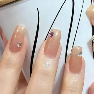 ネイル モチの良さ◉ フィルインネイル♡のネイルデザイン