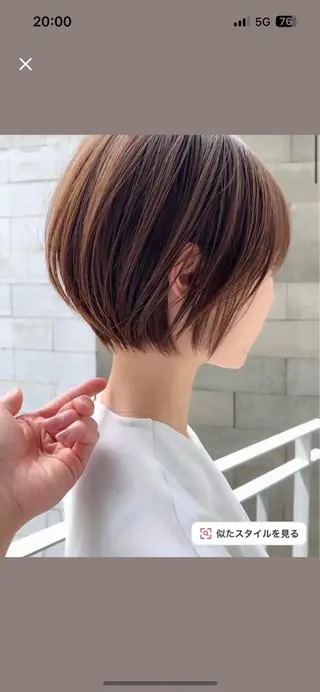 ショート 中性的ヘア/ ナチュラル/トモキのヘアスタイル