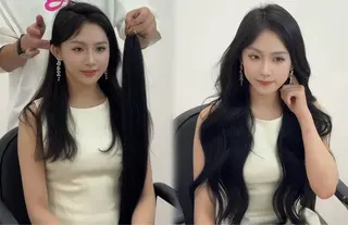 羽エクステ/エクステ JIJIA美容室のヘアスタイル