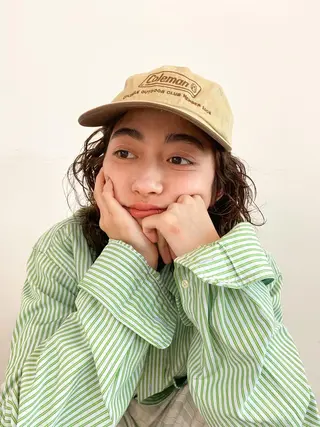 セミロング カラー パーマ ヘアアレンジ メンズ キッズ ネイル マツエク・マツパ パーマスタイル🔅 sayacaのヘアスタイル