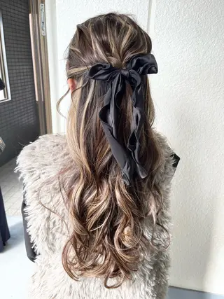 ロング カラー ヘアアレンジ 池田 真衣のヘアスタイル