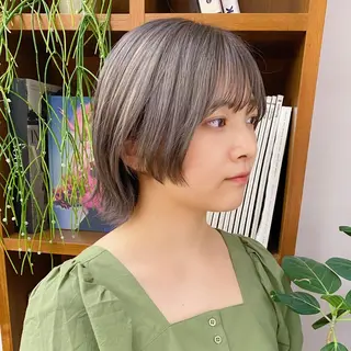 ショート カラー 似合わせレイヤー/ ケアパーマ/高倉のヘアスタイル