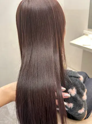 セミロング カラー 🫒オリーブ/透け感 レイヤー🌿モエカのヘアスタイル