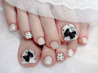 ネイル エツメ💅 長さ出し🎀デザインのネイルデザイン