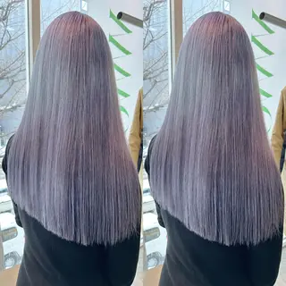 セミロング ヘアアレンジ yoriダブルカラー 代表すがわらのヘアスタイル