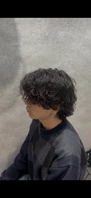 ミディアム パーマ メンズ トレンド🔥メンズ 特化⚡️網野裕希のヘアスタイル