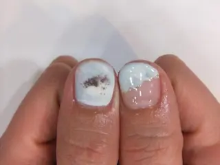 ネイル はばすみれ🎀ﾈｲﾙ 光ﾌｪｲｼｬﾙ ﾍｱのネイルデザイン