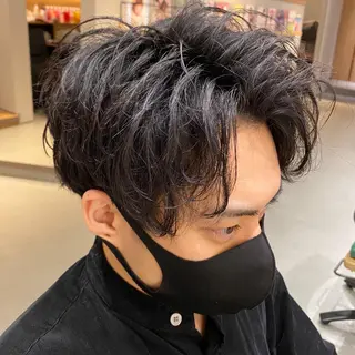 ショート パーマ メンズ 梅田茶屋町メンズ 専門美容師 山元一平のヘアスタイル