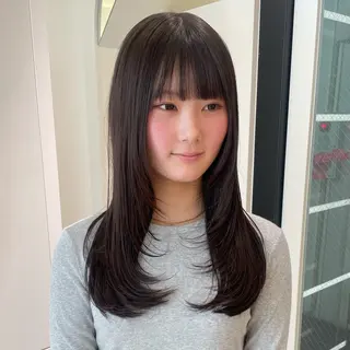 セミロング カラー Parve Mix /頓宮 稚愛🤍のヘアスタイル