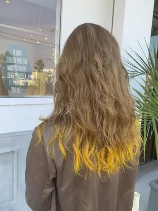 ロング カラー 比嘉 千咲のヘアスタイル
