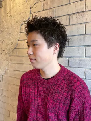 ショート メンズ ✂︎メンズ特化船橋 パーマ優希のヘアスタイル