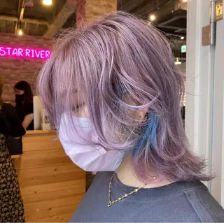 ショート カラー ヘアカラー&縮毛矯正 STAR☆RIVERのヘアスタイル