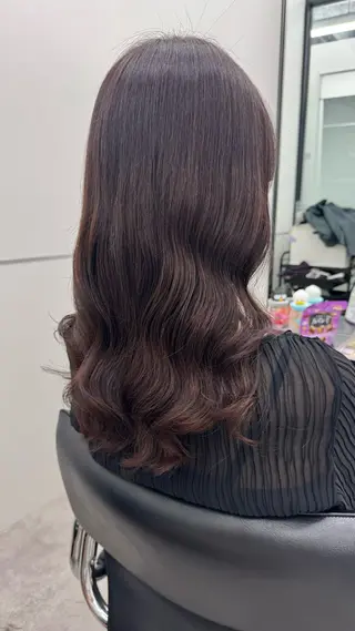 セミロング カラー パーマ デジタルパーマ🫧 韓国風ヘア🫧サクラのヘアスタイル