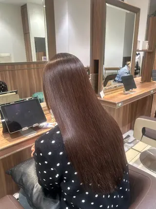 ロング パーマ リノ🖤艶髪 カラー🖤🇰🇷のヘアスタイル