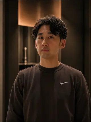ショート パーマ メンズ ［LIC南堀江］大井 悟『大人メンズ』のヘアスタイル