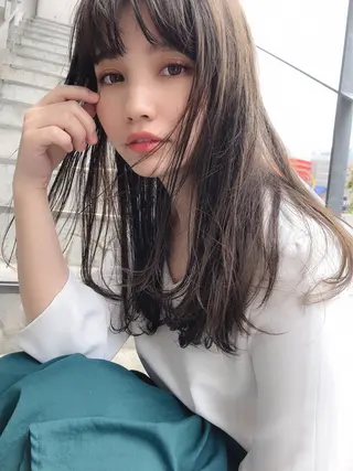 ロング 堀田 英樹のヘアスタイル