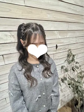 セミロング ヘアアレンジ 西林 玲那/ヘアセットのヘアスタイル