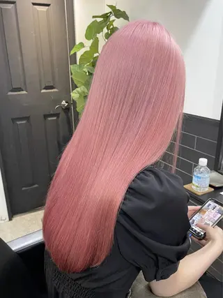 セミロング ハイトーンブリーチ 土坂 由志【京都】のヘアスタイル